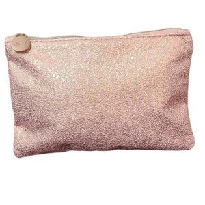 NWOT Ipsy Sparkly Pink Rose Gold Makeup Bag